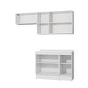 Ver imagem 4 de Armário de Cozinha Compacta 100% Mdf 200cm Branco/nogueira Celeste Kappesberg