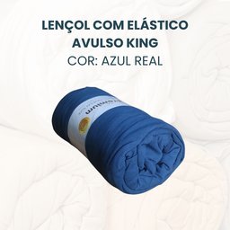 Lençol Avulso King de Malha Vivaldi Premium Sul Brasil:azul Real - 2