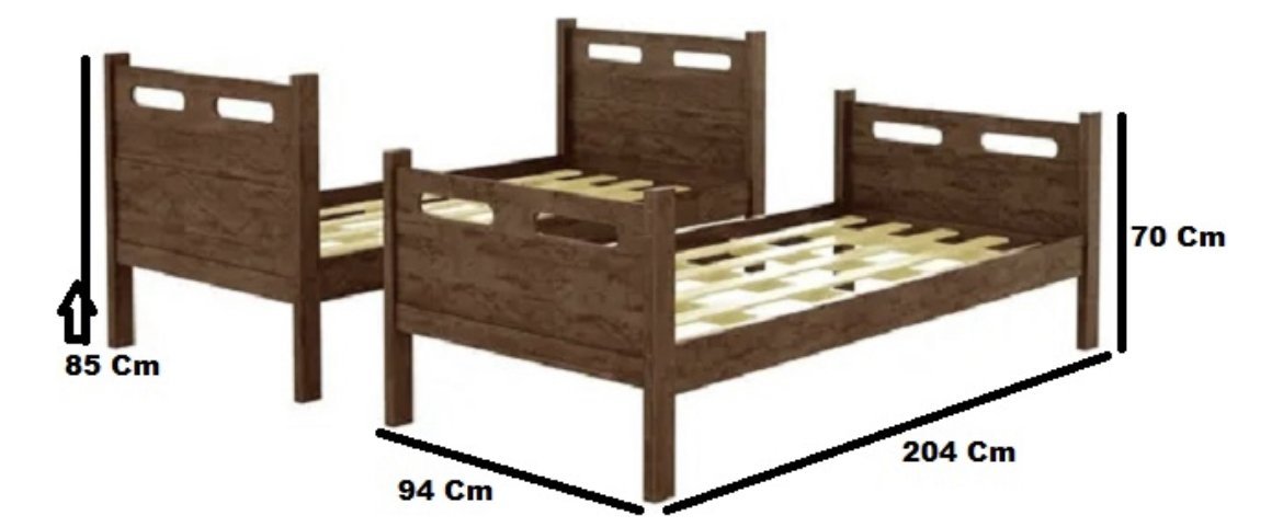 Beliche Jaspe Solteiro - Vira Duas Camas 100% Mdf Reforçada - 4