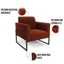 Ver imagem 4 de Namoradeira e 2 Poltronas Industrial Alta Preto Marisa Bouclê D03 - D’Rossi