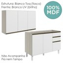 Ver imagem 4 de Armario Aereo Balcao Pia 120 Cm Mdf Kali Bianco Toq Branco Uv Nicioli