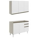 Ver imagem 1 de Armario Aereo Balcao Pia 120 Cm Mdf Kali Bianco Toq Branco Uv Nicioli