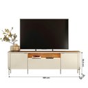 Ver imagem 4 de Rack para TV até 75 Polegadas Bancada Dourados 180cm MDP MDF com Pés de Metal Loja Doce Lar