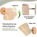 Ver imagem 4 de 3 Arandela Foco Móvel Fibra Natural Rattan Quarto Nat94