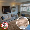 Ver imagem 2 de Tapete Sala Quarto Felpudo Shaggy 200x300 Bege Casa Dona