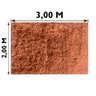 Tapete Sala Quarto Felpudo Shaggy 200x300 Marrom Casa Dona - 4