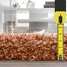 Tapete Sala Quarto Felpudo Shaggy 200x300 Marrom Casa Dona - 3