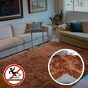 Ver imagem 2 de Tapete Sala Quarto e Escritório Felpudo Shaggy Altura Pelo 40Mm 2,0 x 2,4 M Caramelo Casa Dona