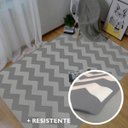 Ver imagem 2 de Tapete Sala Quarto ou Escritório Chevron Aintederrapante 1,4 x 2,0 M Cinza Moderno Casa Dona