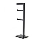 Ver imagem 1 de Papeleira Vertical Piso 2 Rolos Porta Papel Higiênico 50cm Banheiro Aço Inox Black Matte