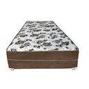 Ver imagem 2 de Cama Box Solteiro Suede Marrom + Colchão Solteiro Suede Marrom Espuma 88x188x55