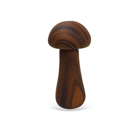 Peça Decorativa Cogumelo em Cerâmica Estilo Madeira 25cm Uf0039 Btc