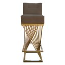 Ver imagem 2 de Kit 04 Banquetas Luma Base de Ferro Sued Marrom Rato - D'classe Decor