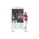 Ver imagem 6 de Guarda Roupa Solteiro 2 Portas de Correr e 4 Gavetas C/ Pés Briz Be25 Branco - Henn