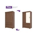 Ver imagem 4 de Guarda Roupa Solteiro 2 Portas de Correr e 4 Gavetas C/ Pés Briz Be25 Branco - Henn