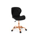 Ver imagem 1 de Cadeira Office Eiffel Slim Base Giratória Preta - Red Gold