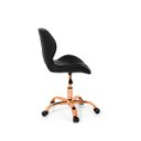 Ver imagem 3 de Cadeira Office Eiffel Slim Base Giratória Preta - Red Gold