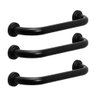 Barra de Apoio Inox Alça 40cm Kit 3 Unidades Preto Deficiente Idoso Cadeirante Corrimao Banheiro - 1