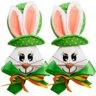 Kit 2 Pendente Páscoa Coelho para Porta Verde Enfeite 23cm - 1