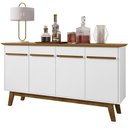 Ver imagem 2 de Aparador Buffet Magno B02 Retrô 4 Portas MDF-MDP 160cm Cinamomo Branco Lyam Decor