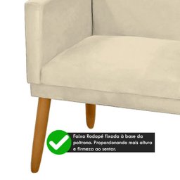 Sofá 2 Lugares Estofado Suede Bege - 4