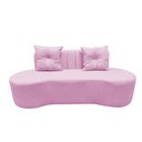 Ver imagem 3 de Sofá 3 Lugares Orgânico Curvo Madrid 180cm Couro Rosa Bebê