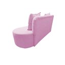 Ver imagem 7 de Sofá 3 Lugares Orgânico Curvo Madrid 180cm Couro Rosa Bebê