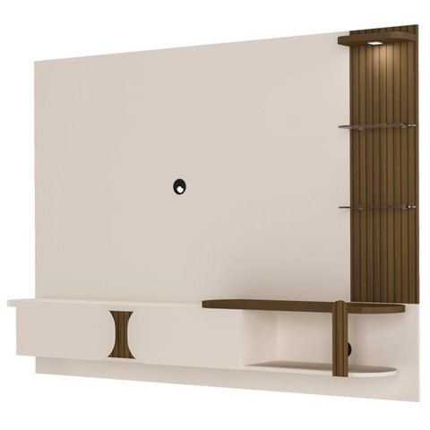 Painel Suspenso Tv 72 Pol 200 Cm 4530 Off White Pinho Ripado Arly