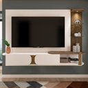 Ver imagem 2 de Painel Suspenso Tv 72 Pol 200 Cm 4530 Off White Pinho Ripado Arly
