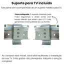 Ver imagem 6 de Painel Suspenso Tv 72 Pol 200 Cm 4530 Off White Pinho Ripado Arly