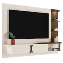 Ver imagem 5 de Painel Suspenso Tv 72 Pol 200 Cm 4530 Off White Pinho Ripado Arly
