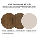 Ver imagem 7 de Painel Suspenso Tv 72 Pol 200 Cm 4530 Off White Pinho Ripado Arly