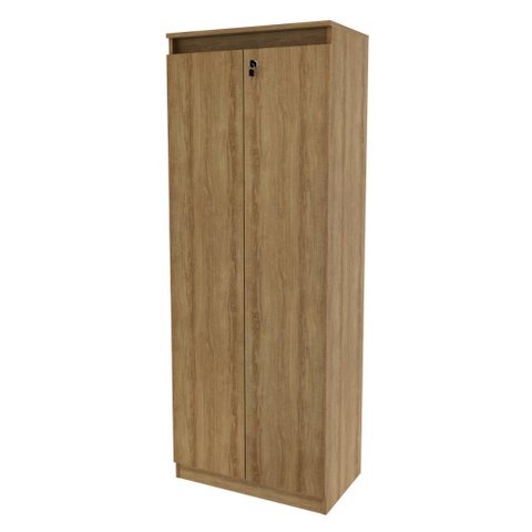 Armário Multiuso 60x160,5cm com 3 Prateleiras 2 Portas e Chave Am3110 Amêndoa