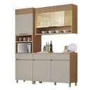 Ver imagem 2 de Cozinha Completa Modulada 3 Peças 5 Portas 3 Gavetas 100% MDF Vidro Reflecta Realeza Premium