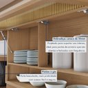 Ver imagem 7 de Cozinha Completa Modulada 3 Peças 5 Portas 3 Gavetas 100% MDF Vidro Reflecta Realeza Premium
