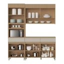 Ver imagem 4 de Cozinha Completa Modulada 3 Peças 5 Portas 3 Gavetas 100% MDF Vidro Reflecta Realeza Premium