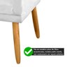 Poltrona Decorativa Namoradeira Nina 2 Lugares Tecido Sintético Branco - 5