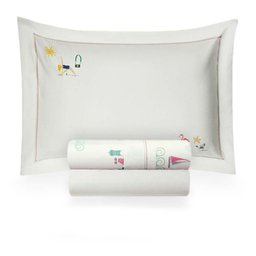 Jogo de Cama Solteiro 200 Fios Riviera Francesa - Naturalle Fashion Estampado - 3