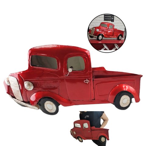 Quadro 3D Pick Up Espelhado Vintage Prateleira Estante Parede Casa Quarto Sala Decorativo Retro