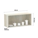 Ver imagem 4 de Armário Basculante 80cm 1 Porta Luci Legno Crema C/Cumaru