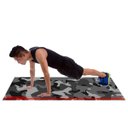 Ver imagem 4 de Tapete para Rolo de Treino de Bike Yoga Pilates Camuflado Cinza e Preto 66x185cm Casa Dona
