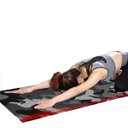 Ver imagem 2 de Tapete para Rolo de Treino de Bike Yoga Pilates Camuflado Cinza e Preto 66x185cm Casa Dona