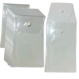 Embalagem Multiuso Pvc Cristal com Botão 9x15cm Kit 50unds - 4