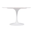 Ver imagem 2 de Mesa Saarinen Redonda Carrara 124cm - Base Branca
