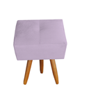 Ver imagem 1 de Puff Malu Decorativo Pés Palito Suede Rosa Bebê - D'Classe Decor