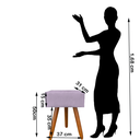 Ver imagem 3 de Puff Malu Decorativo Pés Palito Suede Rosa Bebê - D'Classe Decor