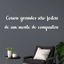 Ver imagem 2 de Letreiro de Parede Coisas Grandes são Feitas de um Monte de Conquistas em MDF