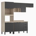 Ver imagem 2 de Cozinha Modulada Firenze FI0003 Avena Grafito - Demóbile