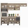 Cozinha Modulada Firenze FI0003 Avena Grafito - Demóbile - 3