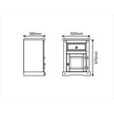 Ver imagem 2 de Mesa de Cabeceira 1 Porta 1 Gaveta Rustic Line